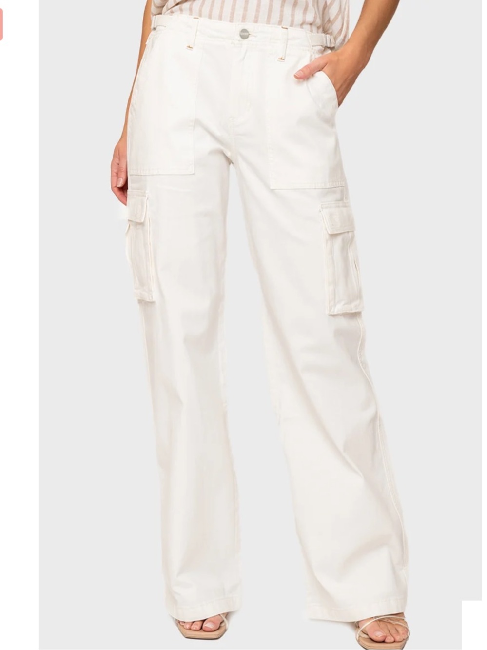 Sanctuary Cream Boot Cut Cargo Pants